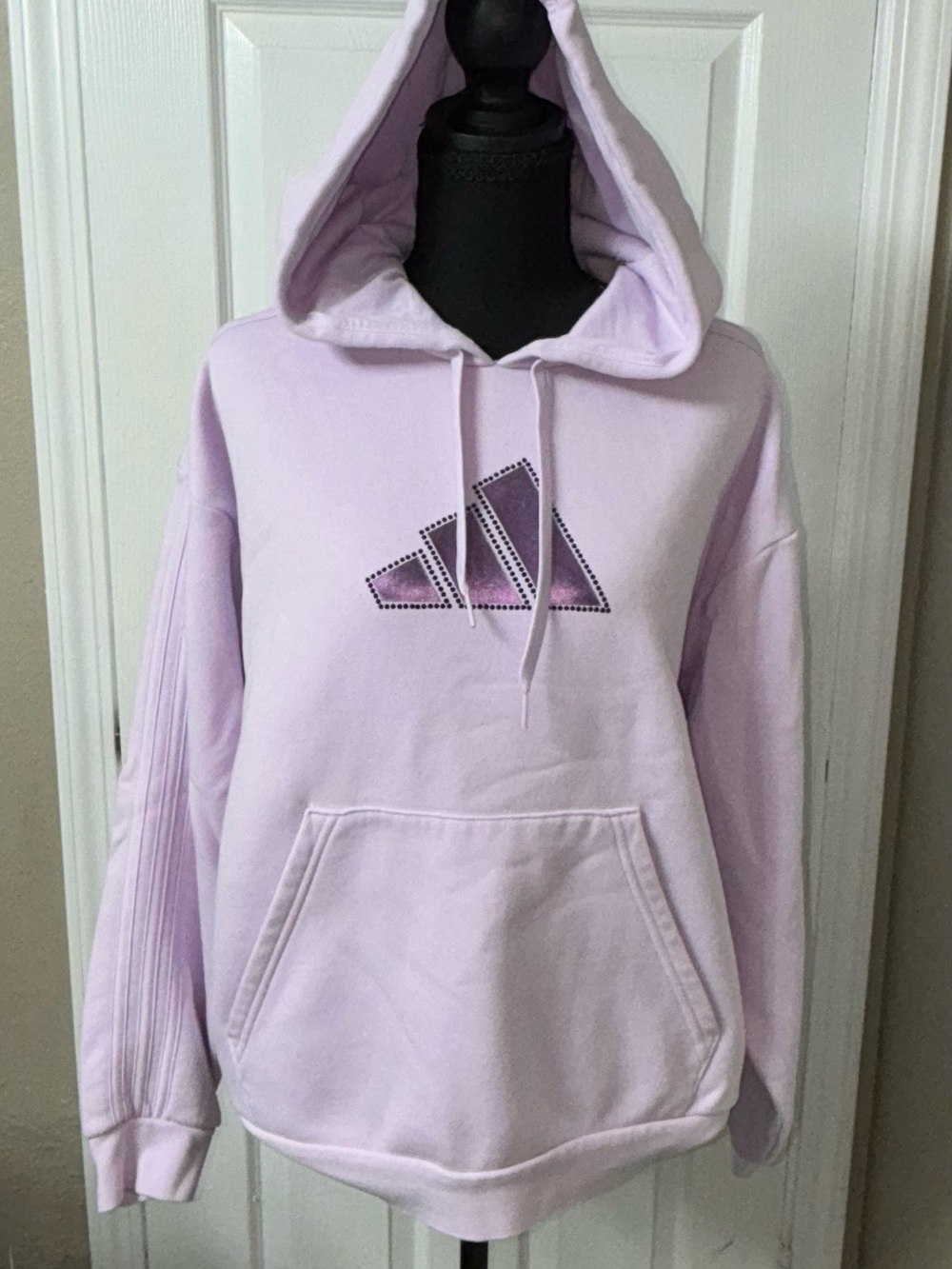 adidas Lavender Women's Hooded Sweatshirt with Logo